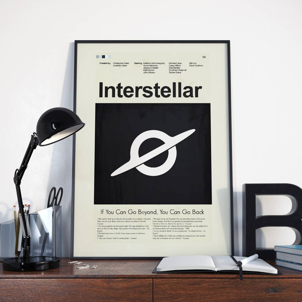 Interstellar Mid-Century Modern Inspired Print - Poster | Canvas Wall Art Print