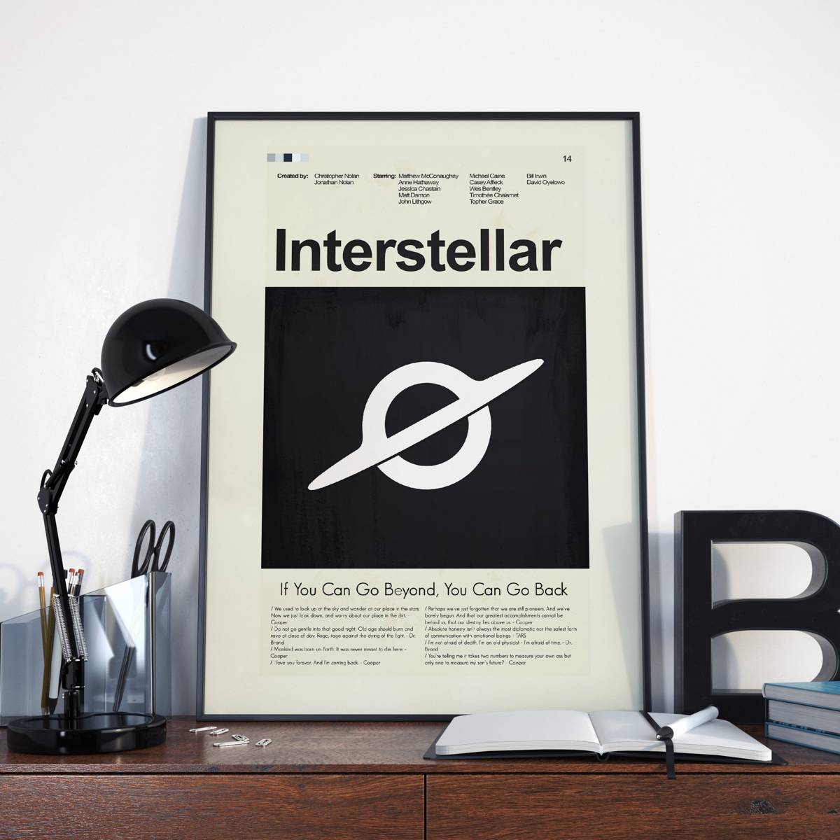 Interstellar Mid-Century Modern Inspired Print - Poster | Canvas Wall Art Print