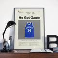 He Got Game Mid-Century Modern Inspired Print - Poster | Canvas Wall Art Print