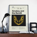 Smokey And The Bandit Mid-Century Modern Inspired Print - Poster | Canvas Wall Art Print