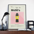 Mid90'S Mid-Century Modern Inspired Print - Poster | Canvas Wall Art Print