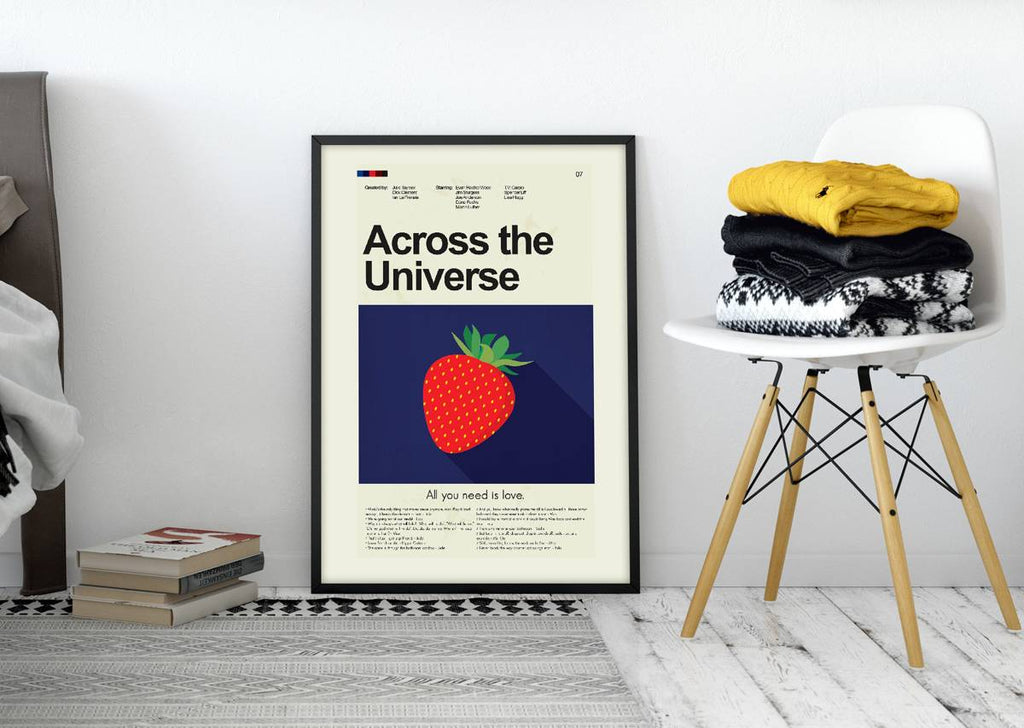 Across The Universe Mid-Century Modern Inspired Print - Poster | Canvas Wall Art Print