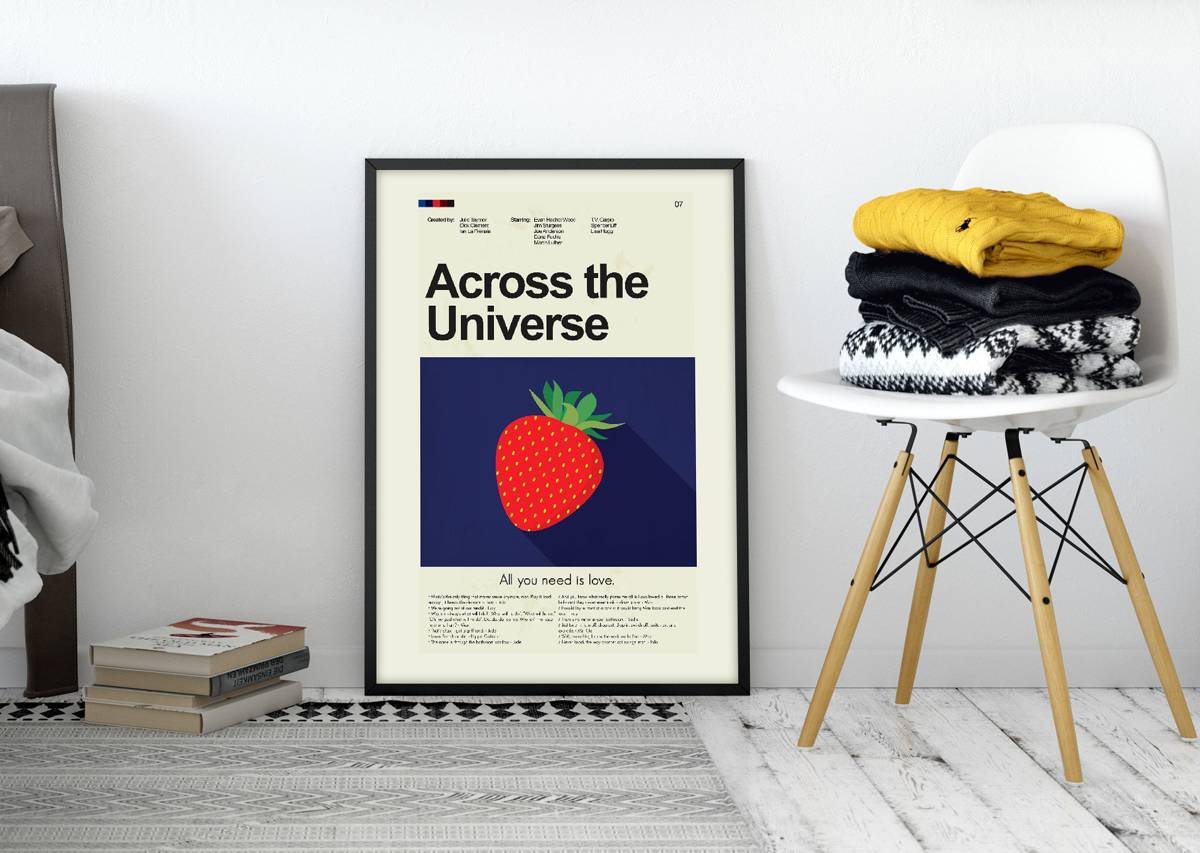 Across The Universe Mid-Century Modern Inspired Print - Poster | Canvas Wall Art Print