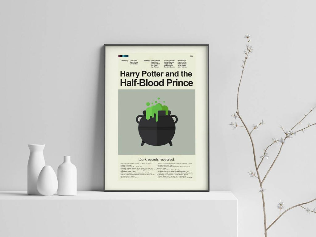 Harry Potter And The Half-Blood Prince Mid-Century Modern Inspired Print - Poster | Canvas Wall Art Print