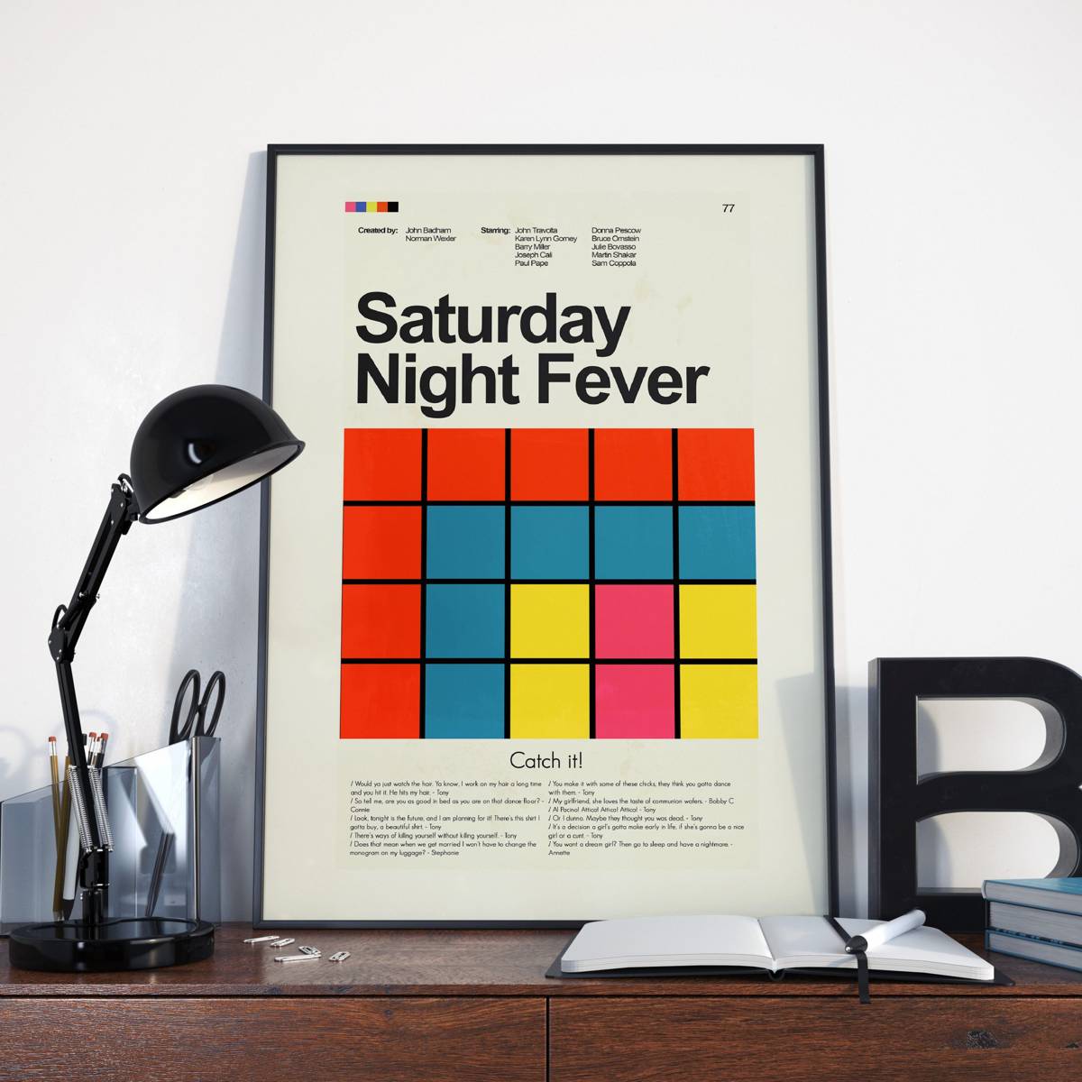 Saturday Night Fever Mid-Century Modern Inspired Print - Poster | Canvas Wall Art Print