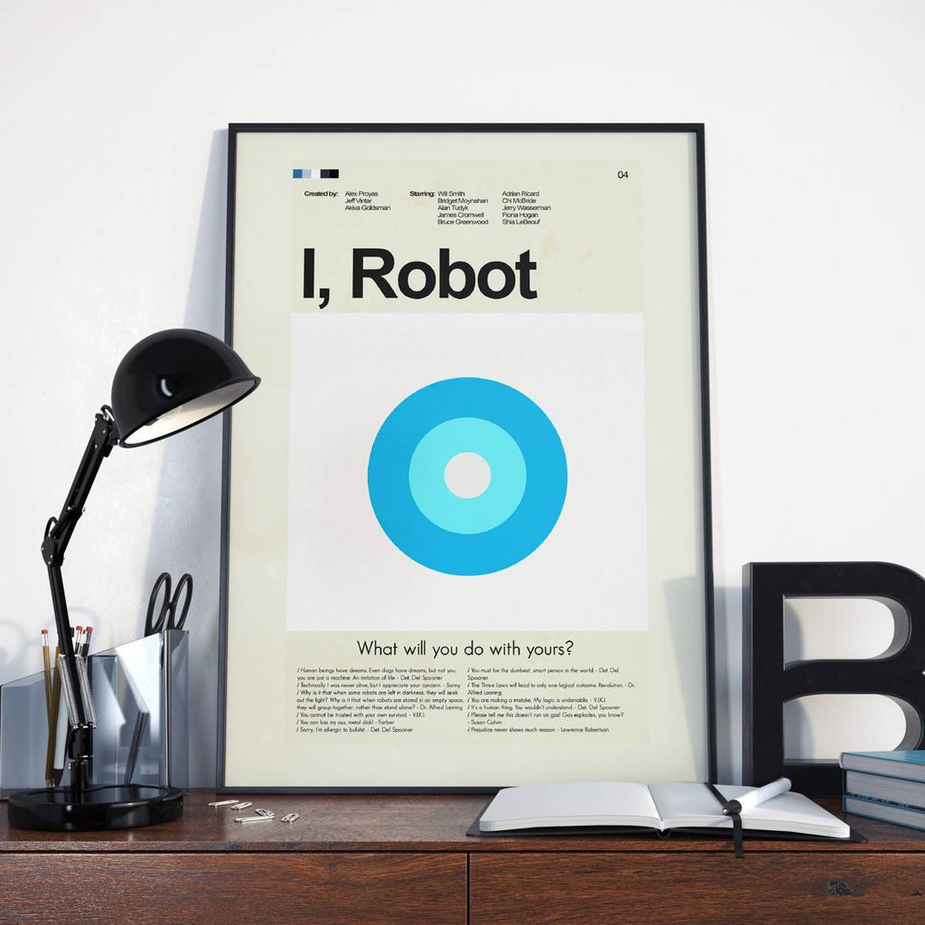 I, Robot Mid-Century Modern Inspired Print - Poster | Canvas Wall Art Print