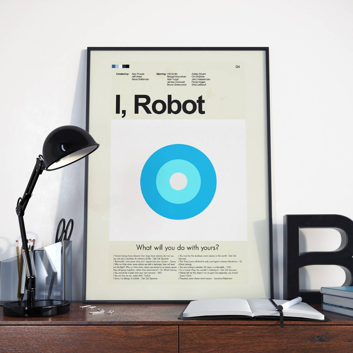 I, Robot Mid-Century Modern Inspired Print - Poster | Canvas Wall Art Print