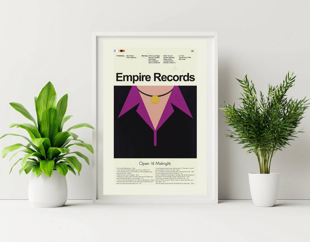Empire Records Mid-Century Modern Inspired Print - Poster | Canvas Wall Art Print