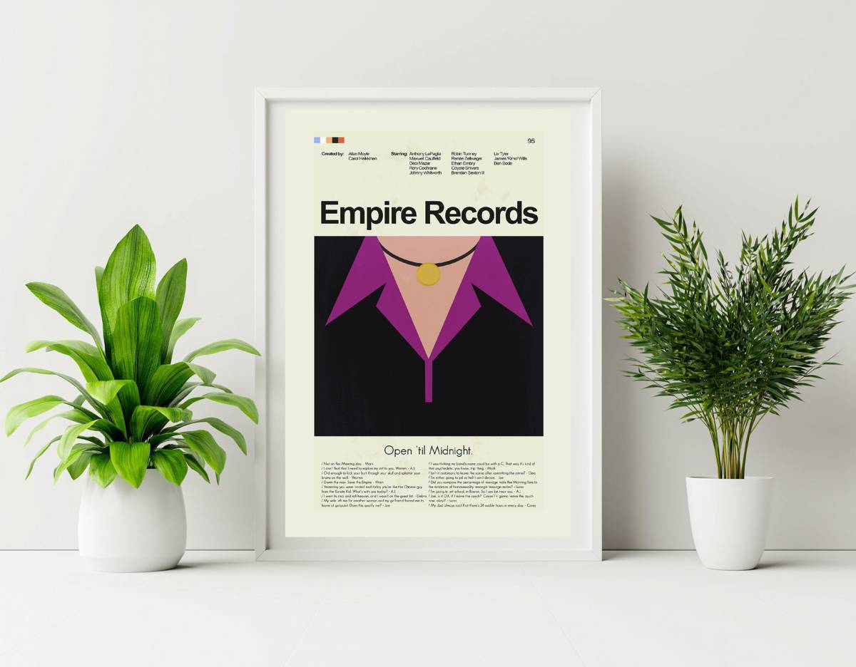 Empire Records Mid-Century Modern Inspired Print - Poster | Canvas Wall Art Print
