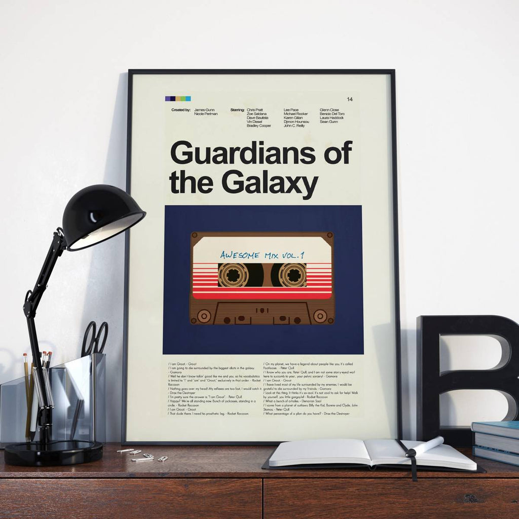 Guardians Of The Galaxy Mid-Century Modern Inspired Print - Poster | Canvas Wall Art Print