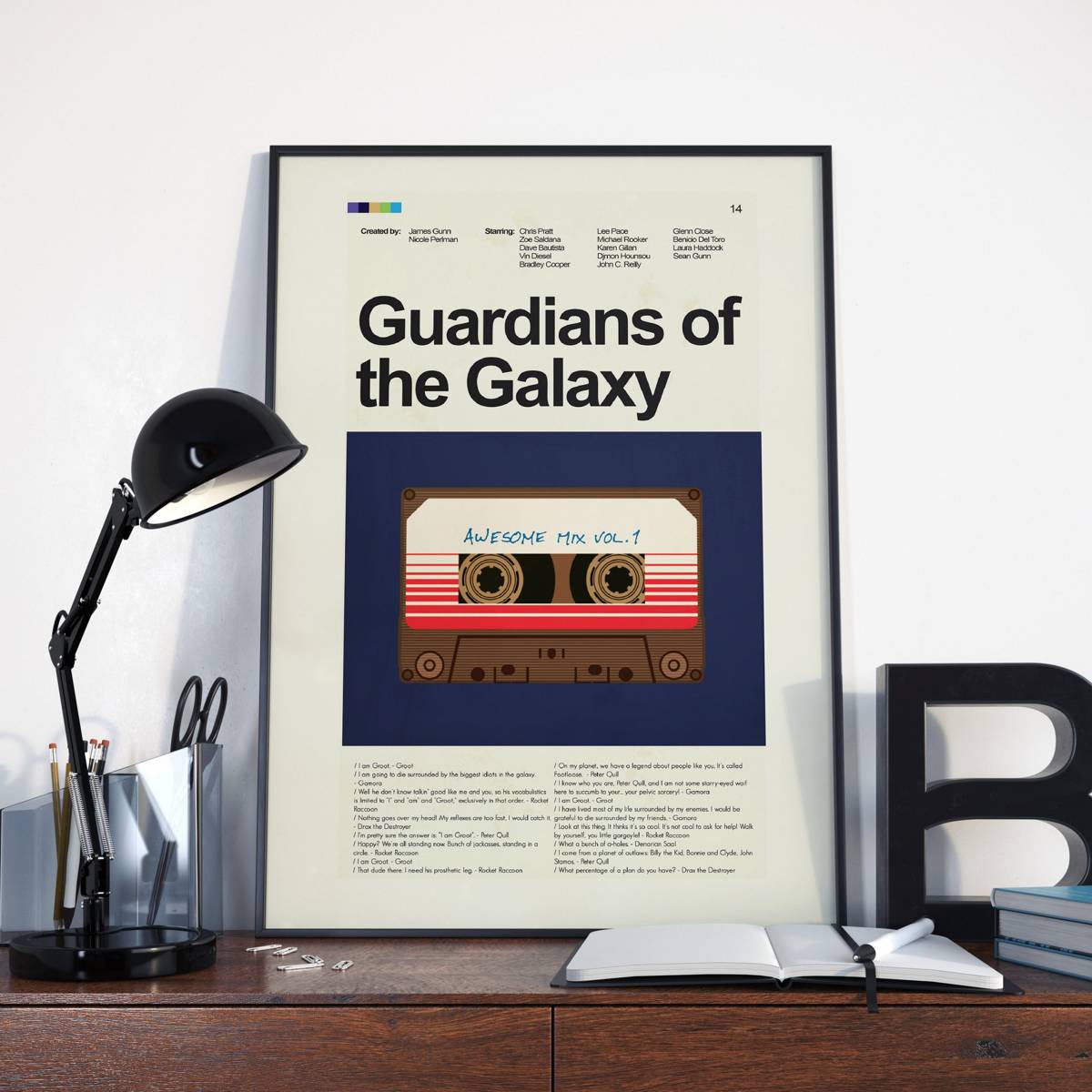 Guardians Of The Galaxy Mid-Century Modern Inspired Print - Poster | Canvas Wall Art Print
