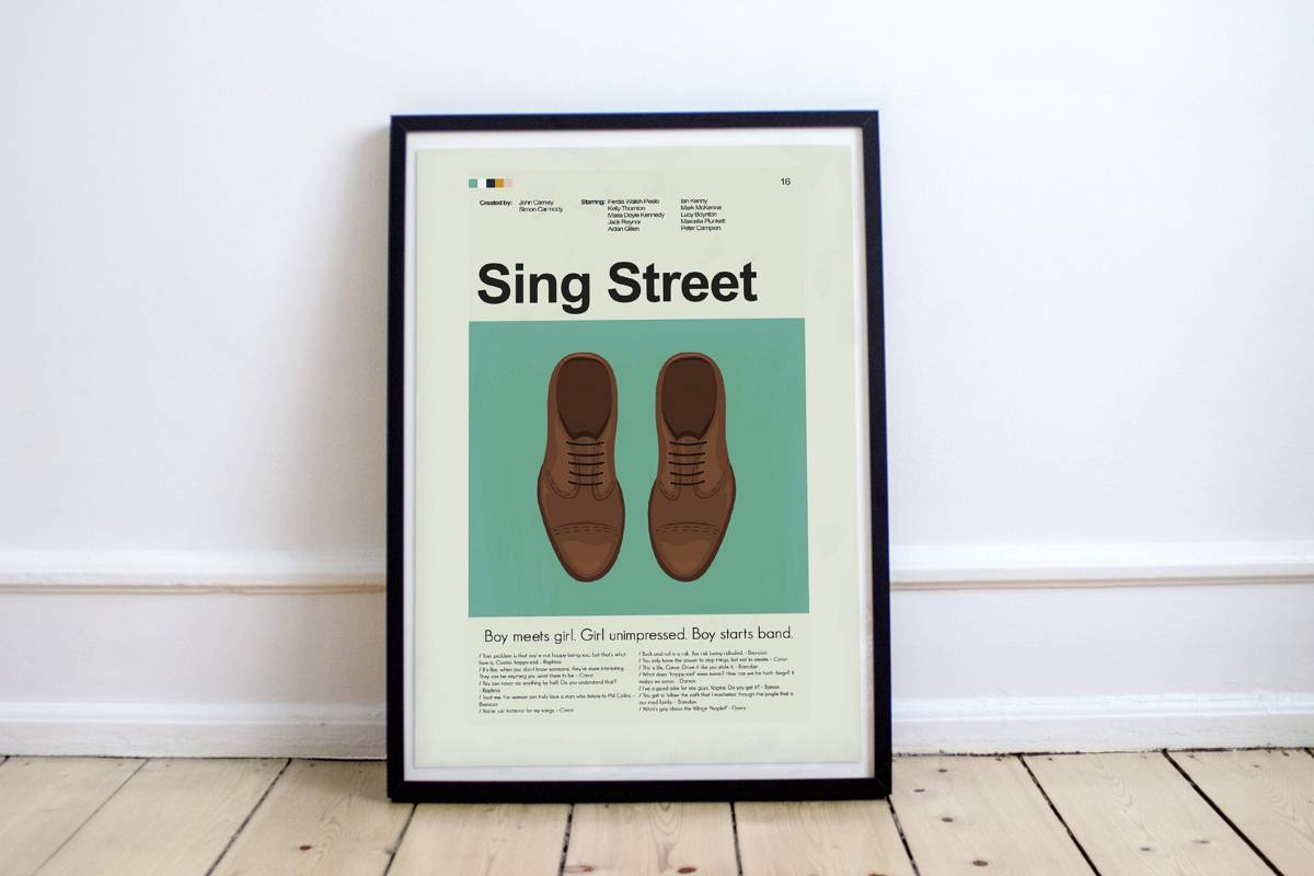 Sing Street Mid-Century Modern Inspired Print - Poster | Canvas Wall Art Print