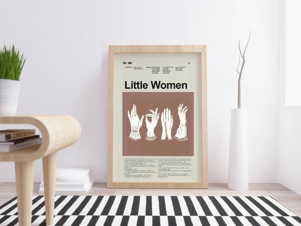 Little Women (2019) Mind Mid-Century Modern Inspired Print - Poster | Canvas Wall Art Print
