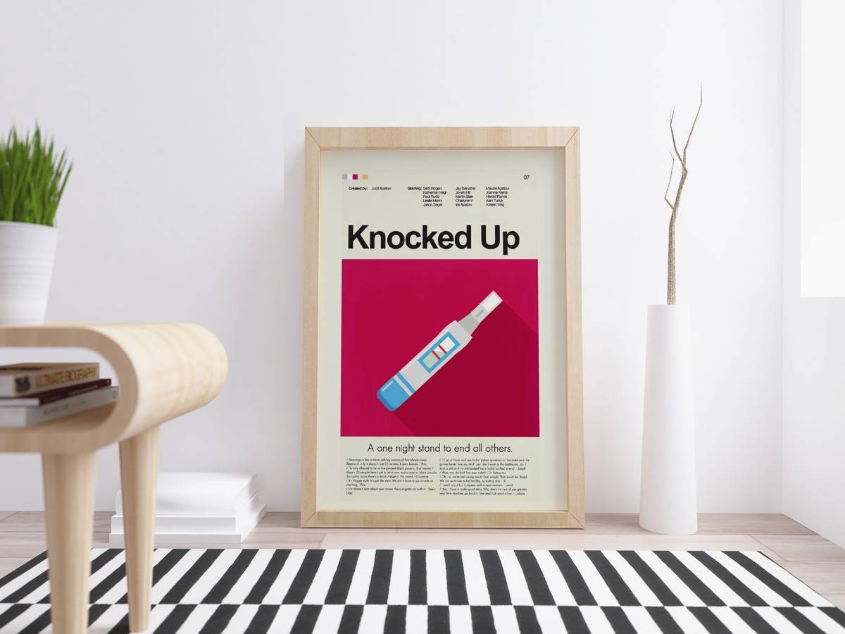 Knocked Up Mid-Century Modern Inspired Print - Poster | Canvas Wall Art Print