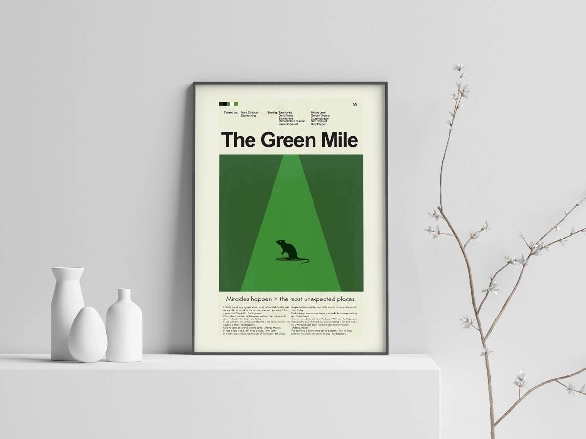 The Green Mile Mid-Century Modern Inspired Print - Poster | Canvas Wall Art Print