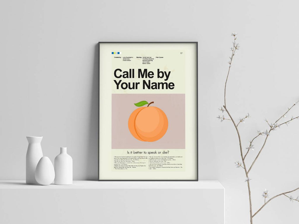 Call Me By Your Name Mid-Century Modern Inspired Print - Poster | Canvas Wall Art Print