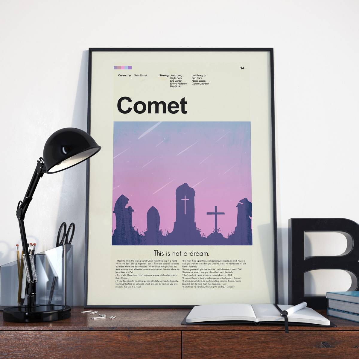 Comet Mid-Century Modern Inspired Print - Poster | Canvas Wall Art Print