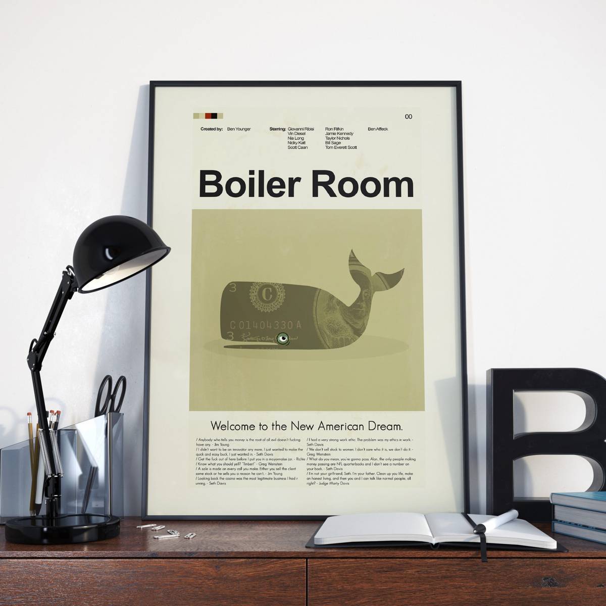 Boiler Room Mid-Century Modern Inspired Print - Poster | Canvas Wall Art Print