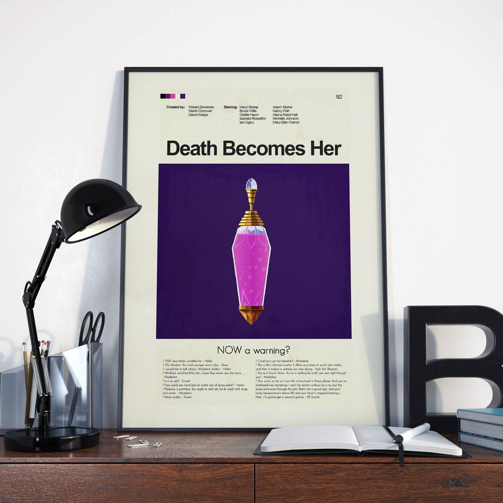Death Becomes Her Mid-Century Modern Inspired Print - Poster | Canvas Wall Art Print