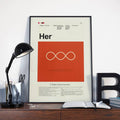 Her Mid-Century Modern Inspired Print - Poster | Canvas Wall Art Print