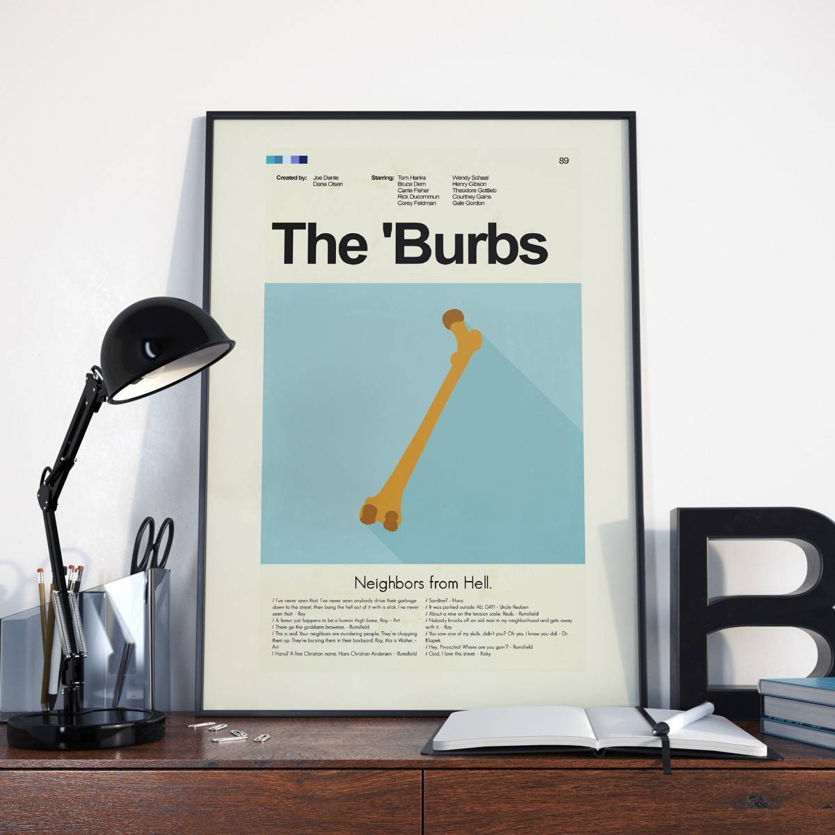 The 'Burbs Mid-Century Modern Inspired Print - Poster | Canvas Wall Art Print