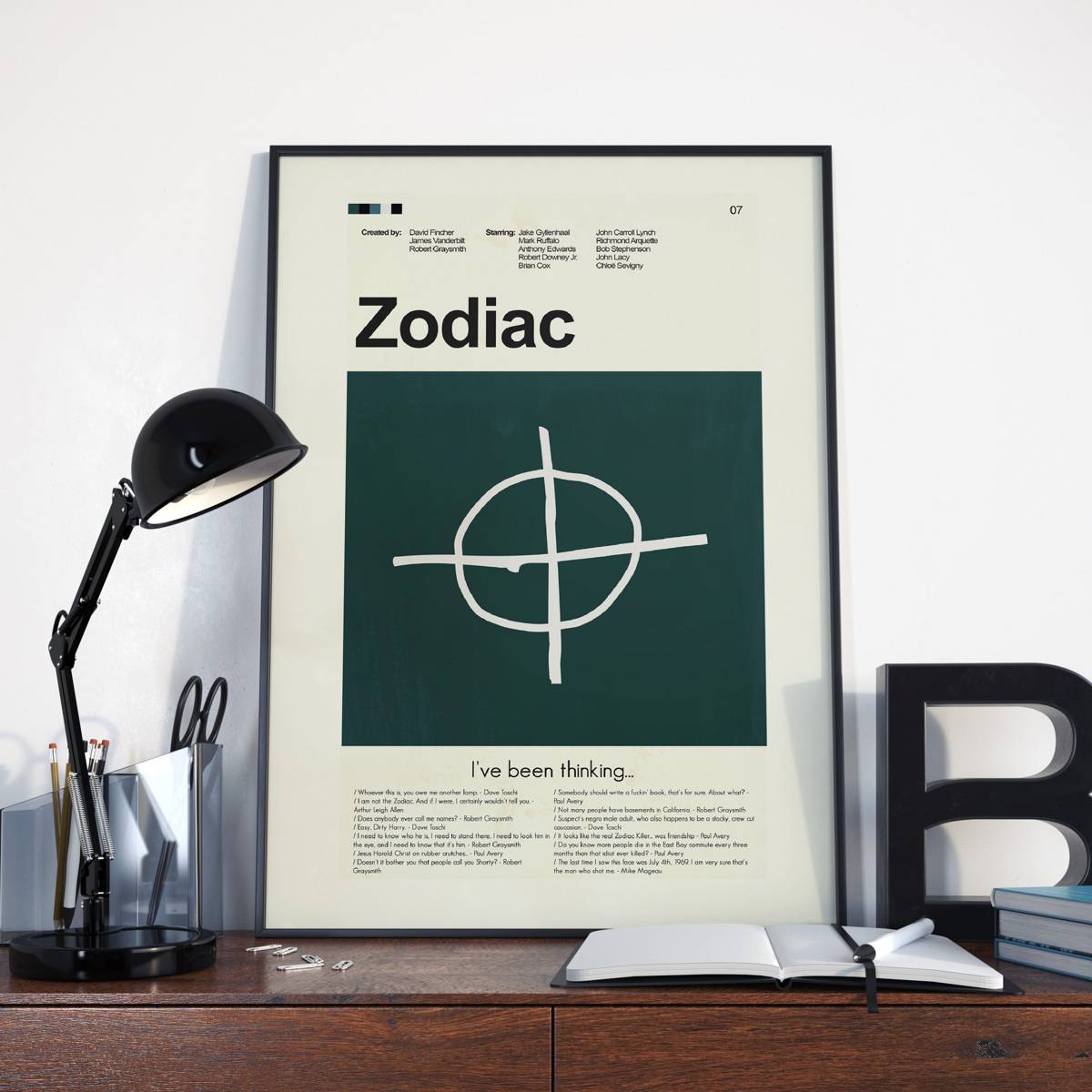 Zodiac Mid-Century Modern Inspired Print - Poster | Canvas Wall Art Print