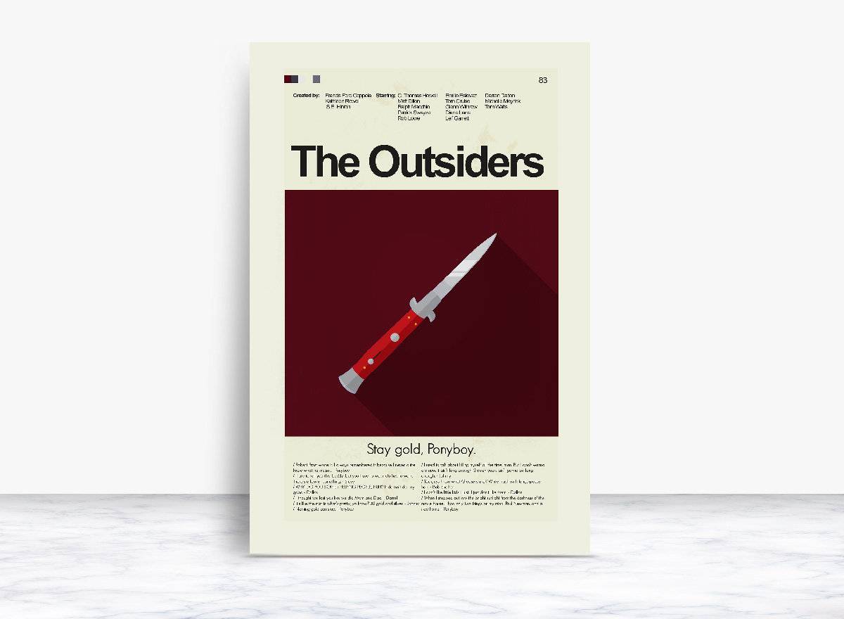 The Outsiders Mid-Century Modern Inspired Print - Poster | Canvas Wall Art Print