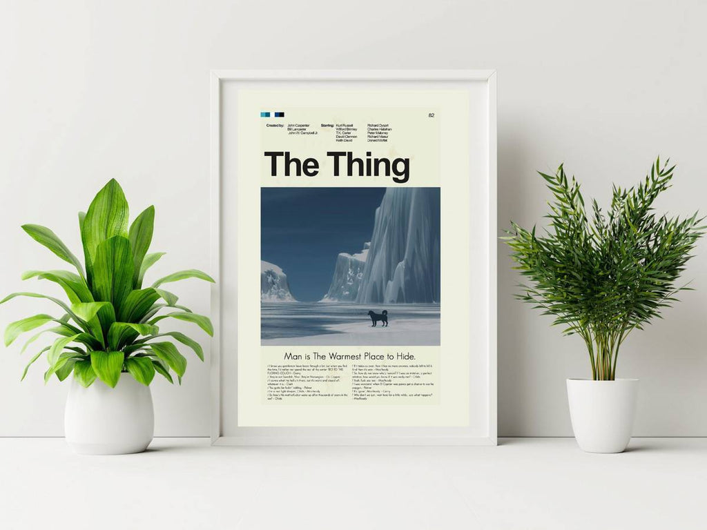 The Thing (1982) Mid-Century Modern Inspired Print - Poster | Canvas Wall Art Print