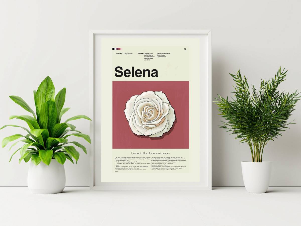 Selena Mid-Century Modern Inspired Print - Poster | Canvas Wall Art Print