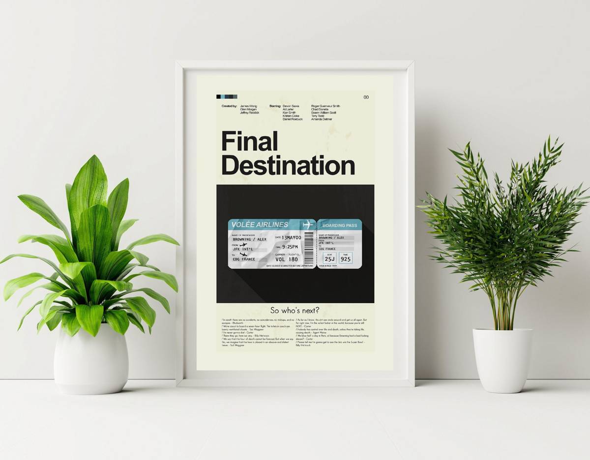 Final Destination Mid-Century Modern Inspired Print - Poster | Canvas Wall Art Print