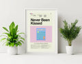 Never Been Kissed Mid-Century Modern Inspired Print - Poster | Canvas Wall Art Print