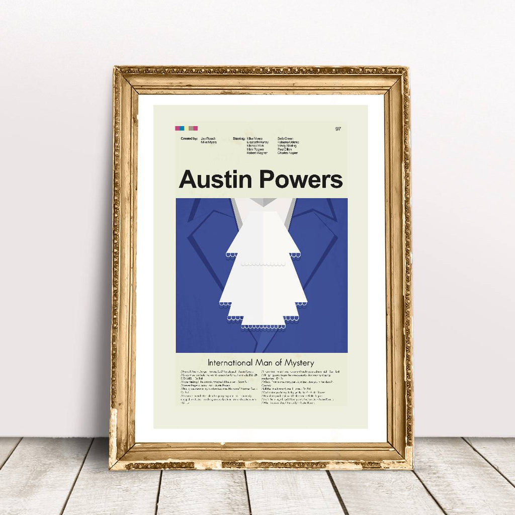 Austin Powers: International Man Of Mystery Mid-Century Modern Inspired Print - Poster | Canvas Wall Art Print