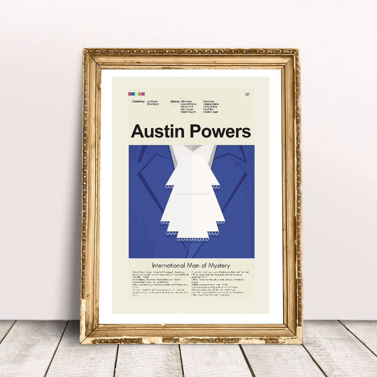Austin Powers: International Man Of Mystery Mid-Century Modern Inspired Print - Poster | Canvas Wall Art Print