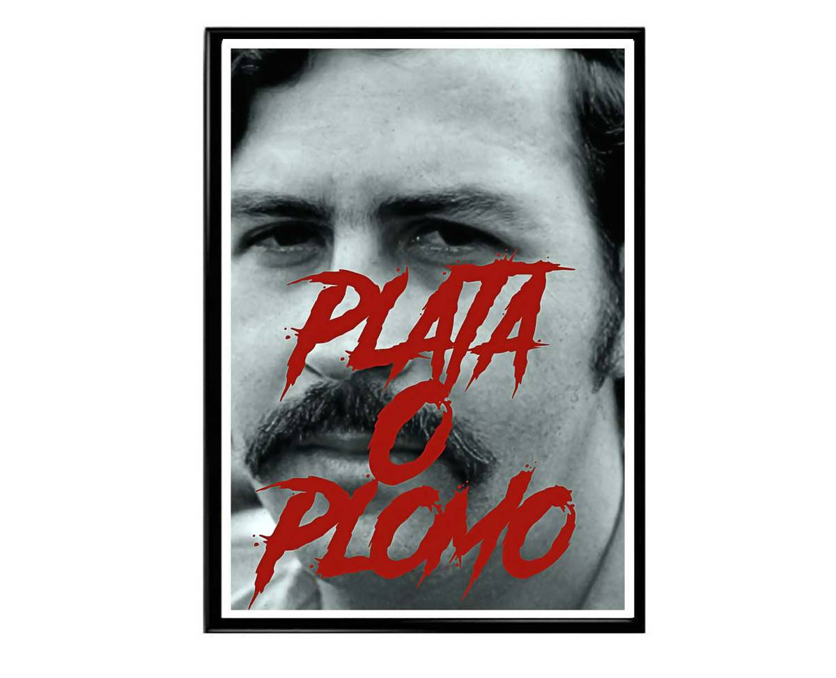 Pablo Escobar Plato O Plomo Poster, Hypebeast Poster, Hip Hop Poster, Urban Wall Art, Graffiti Wall Art, Street Art Posters - Poster | Canvas Wall Art Print