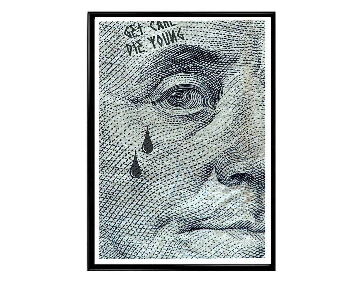 Ben Franklin Tattoo Graffiti Poster Sneaker Wall Poster, Hypebeast Poster, Kicks Poster, Urban Wall Art, Graffiti Wall Art, Streetwear Art - Poster | Canvas Wall Art Print