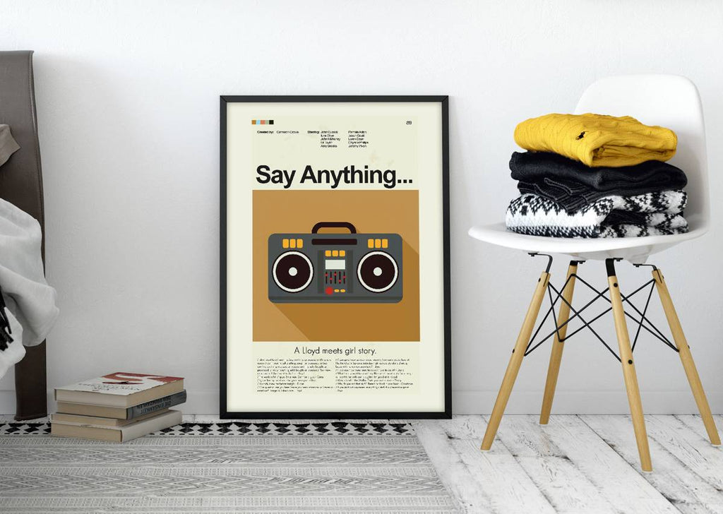 Say Anything... Mid-Century Modern Inspired Print - Poster | Canvas Wall Art Print