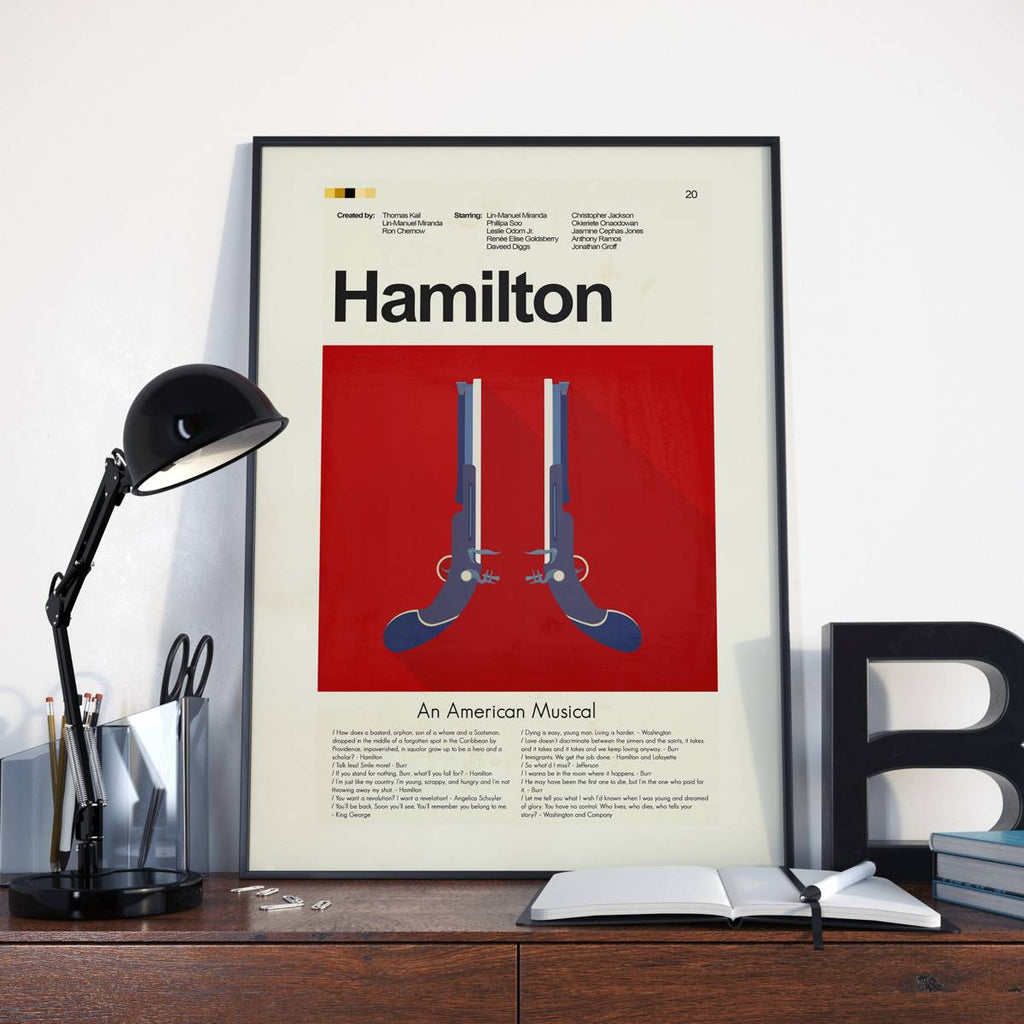 Hamilton Mid-Century Modern Inspired Print - Poster | Canvas Wall Art Print