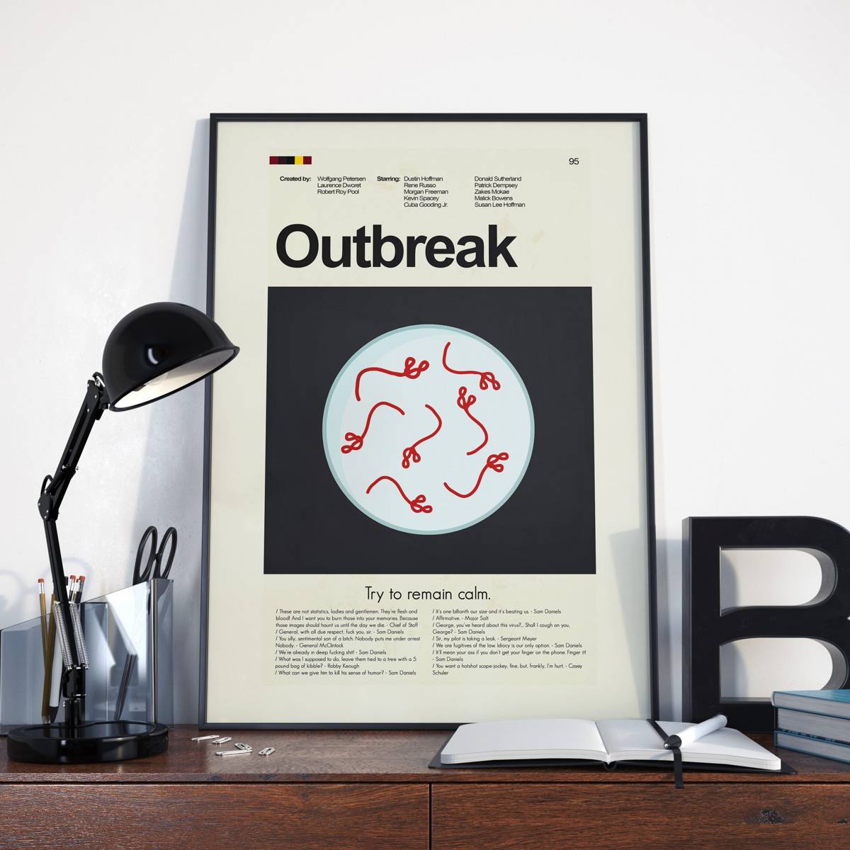 Outbreak Mid-Century Modern Inspired Print - Poster | Canvas Wall Art Print