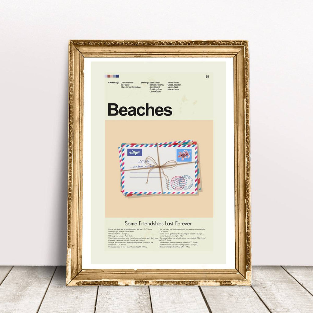 Beaches Mid-Century Modern Inspired Print - Poster | Canvas Wall Art Print