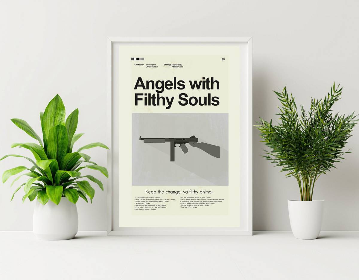 Angels With Filthy Souls Mid-Century Modern Inspired Print - Poster | Canvas Wall Art Print