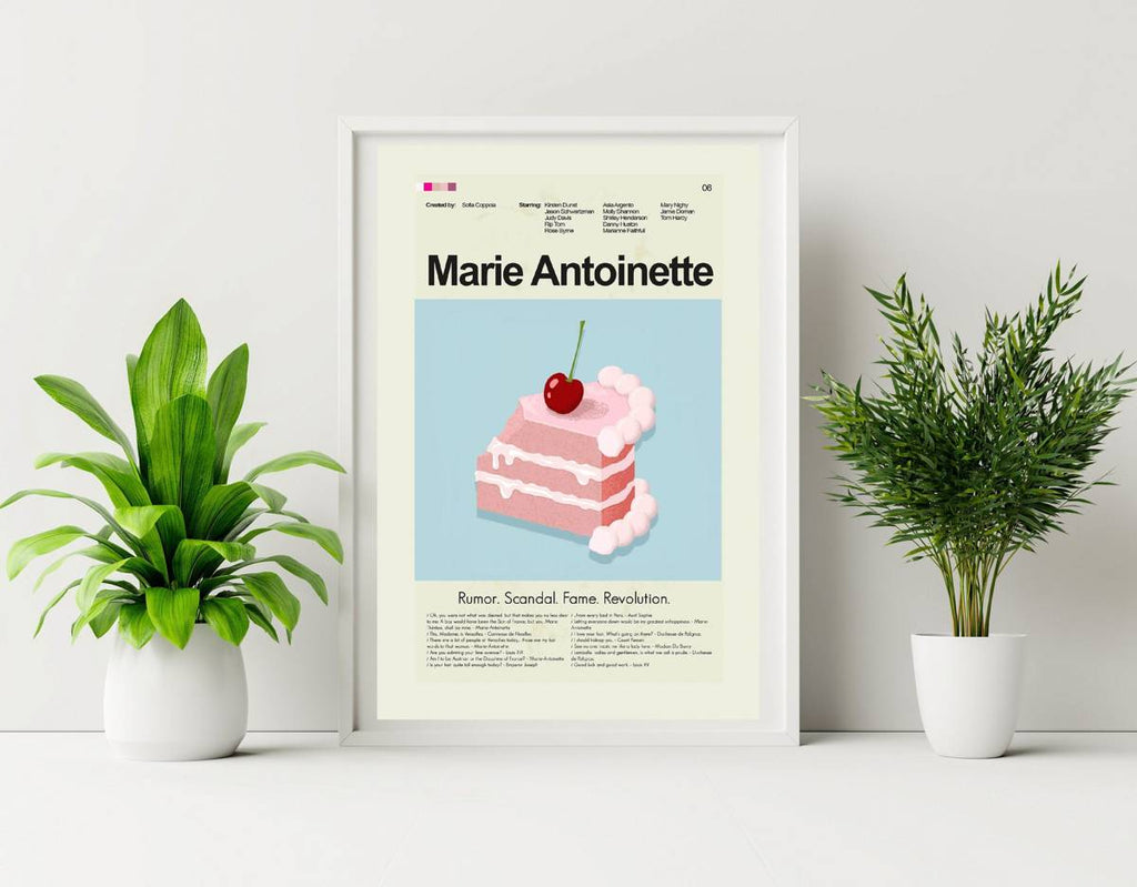Marie Antoinette Mid-Century Modern Inspired Print - Poster | Canvas Wall Art Print