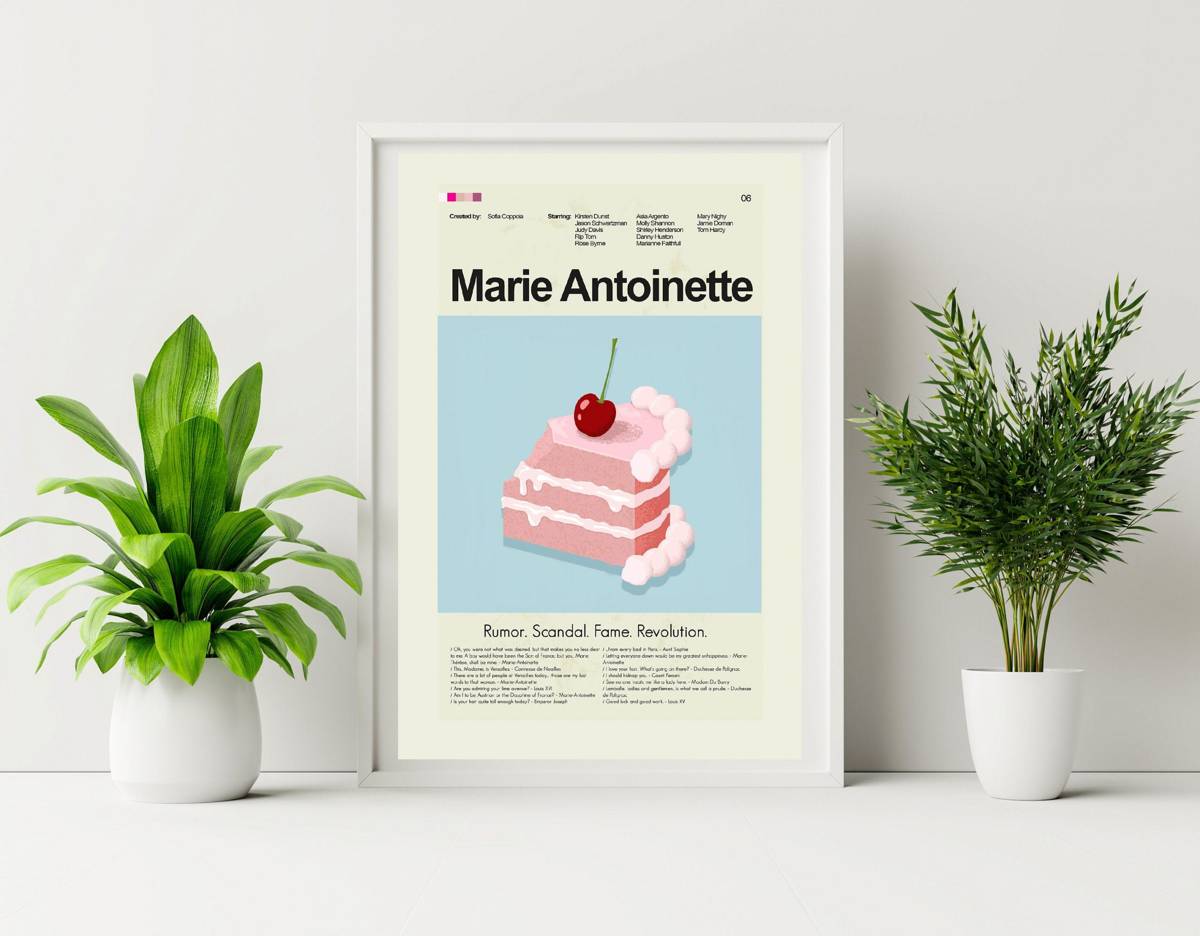 Marie Antoinette Mid-Century Modern Inspired Print - Poster | Canvas Wall Art Print