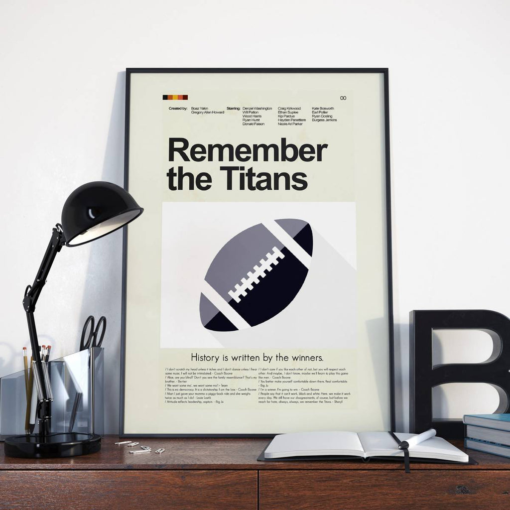 Remember The Titans Mid-Century Modern Inspired Print - Poster | Canvas Wall Art Print