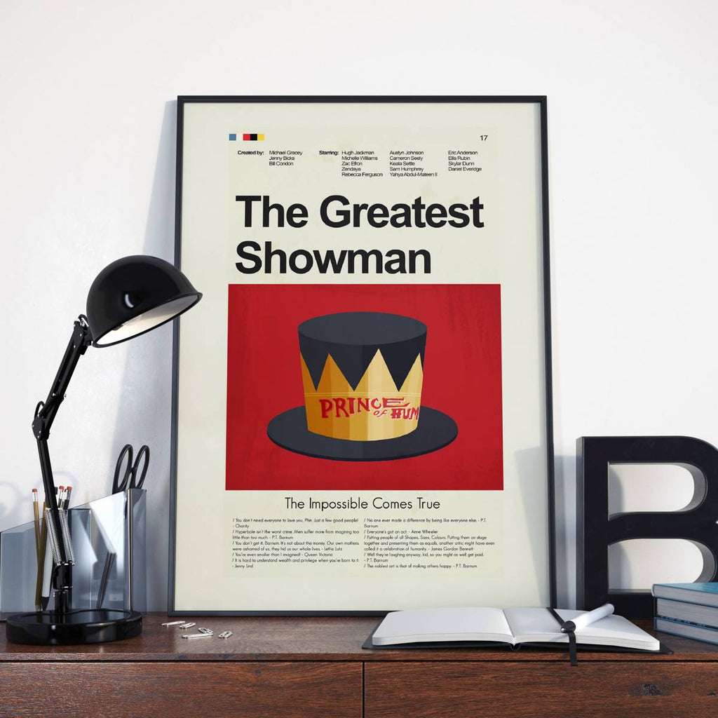 The Greatest Showman Mid-Century Modern Inspired Print - Poster | Canvas Wall Art Print