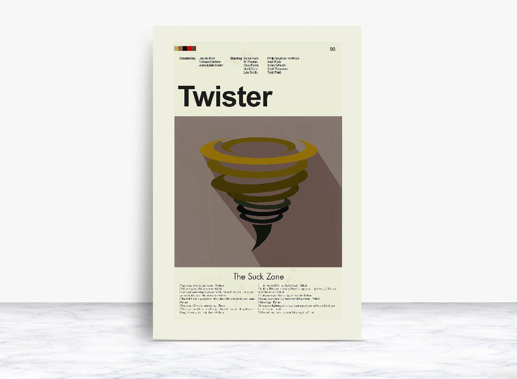 Twister Mid-Century Modern Inspired Print - Poster | Canvas Wall Art Print