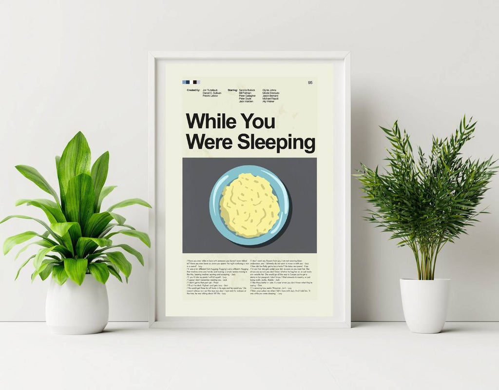 While You Were Sleeping Mid-Century Modern Inspired Print - Poster | Canvas Wall Art Print