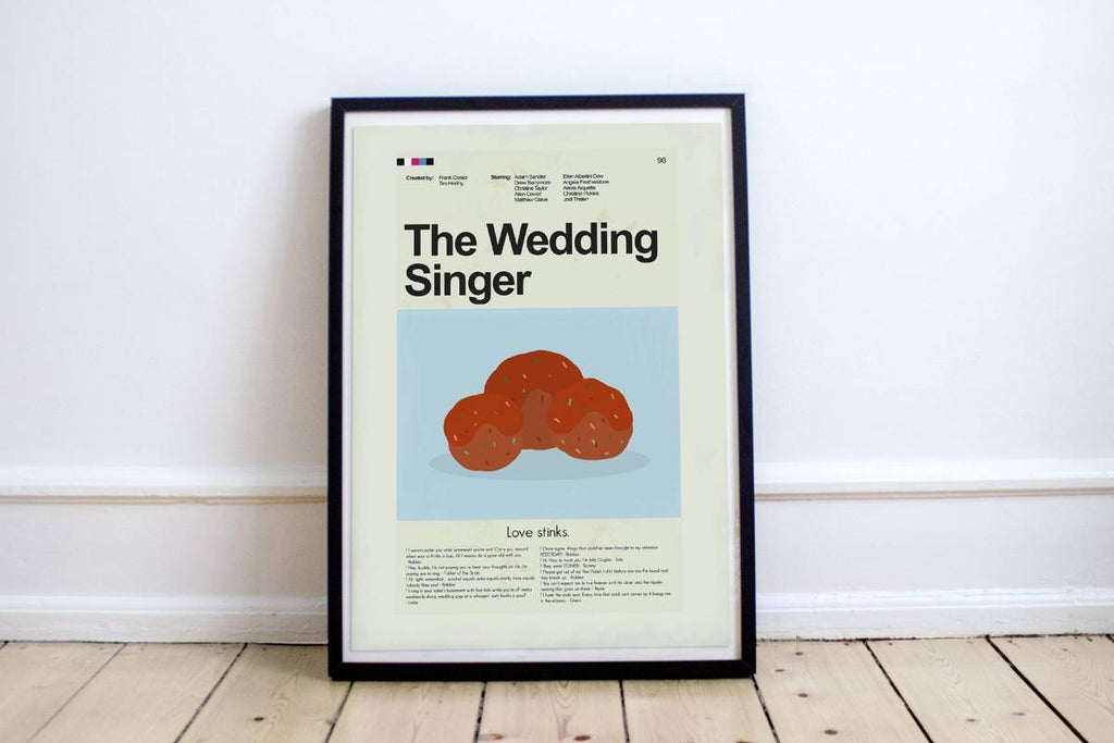 The Wedding Singer Mid-Century Modern Inspired Print - Poster | Canvas Wall Art Print