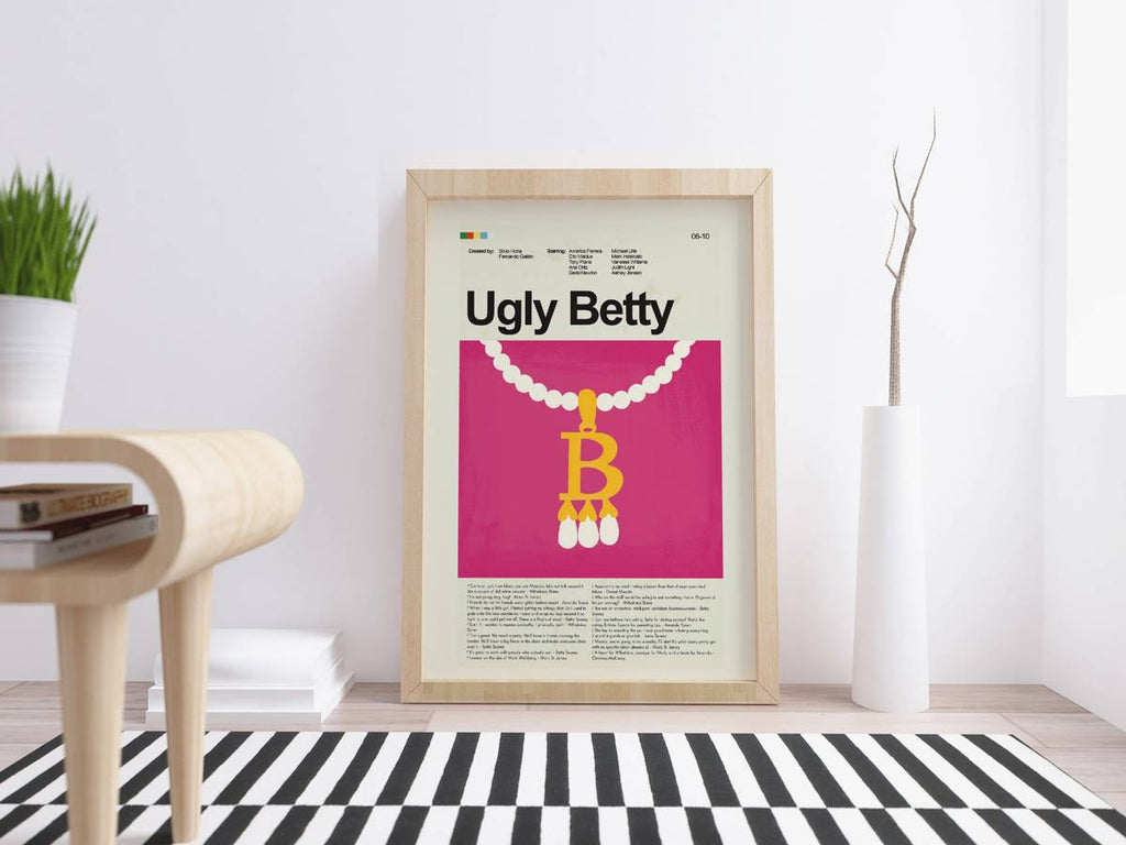 Ugly Betty Mid-Century Modern Inspired Print - Poster | Canvas Wall Art Print
