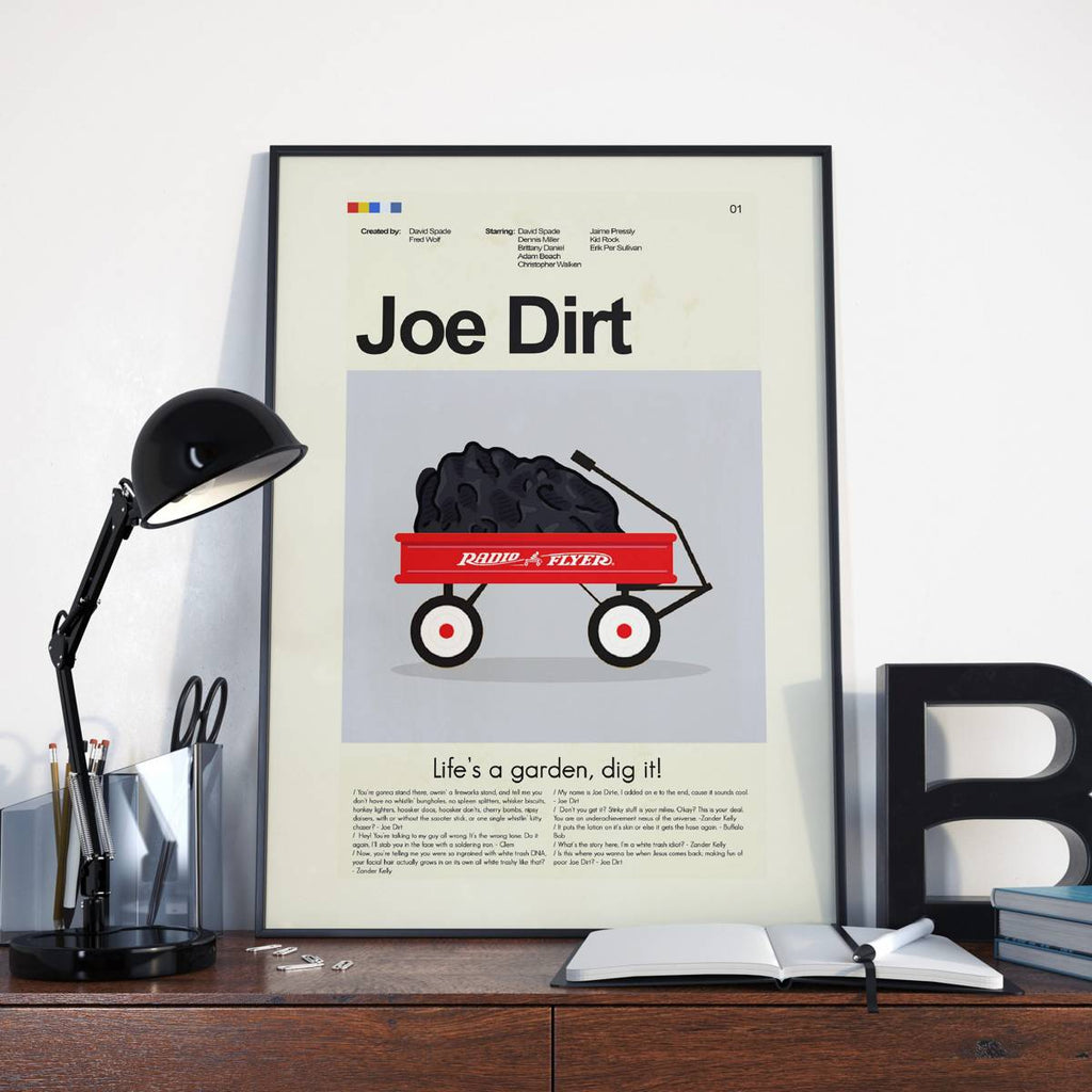 Joe Dirt Mid-Century Modern Inspired Print - Poster | Canvas Wall Art Print