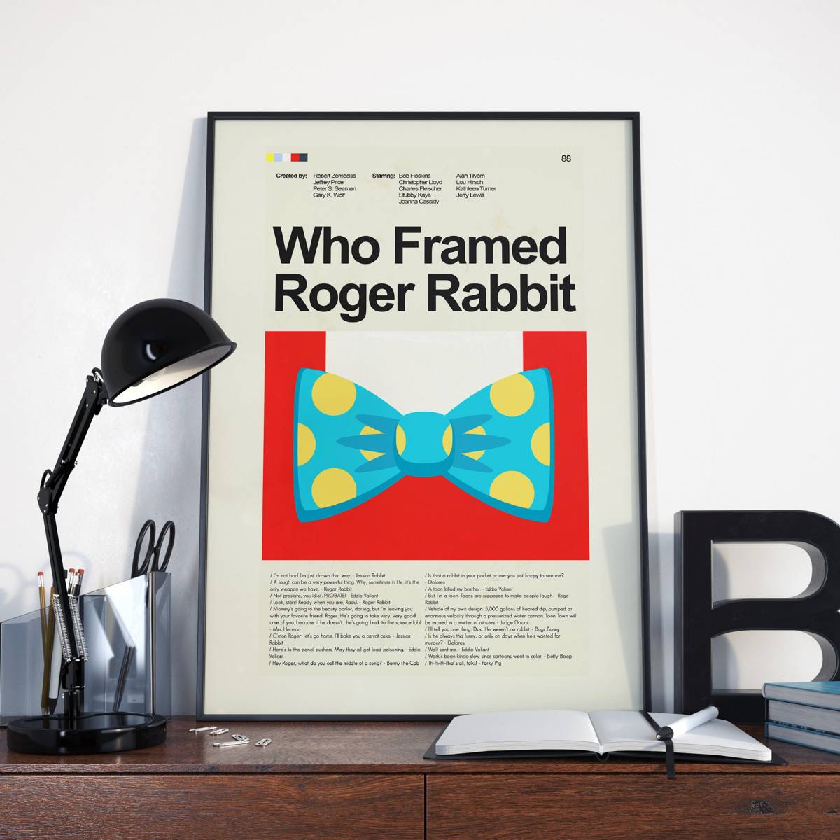 Who Framed Roger Rabbit Mid-Century Modern Inspired Print - Poster | Canvas Wall Art Print